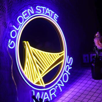 Warriors Neon Sign for Sports Fans