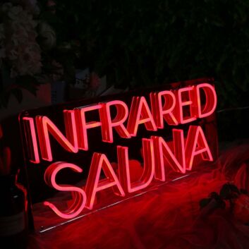 Infrared Sauna Neon Sign for Wellness and Relaxation Spaces