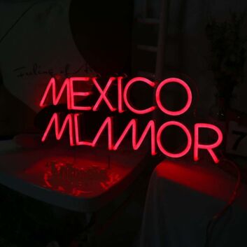 Mexico Mi Amor Neon Sign for Cultural and Festive Spaces