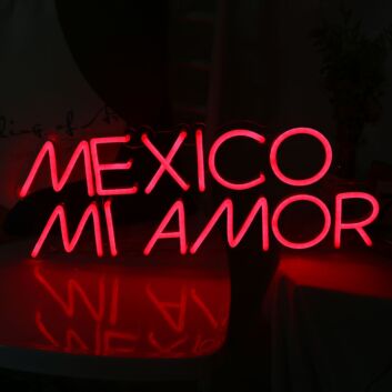 Mexico Mi Amor Neon Sign for Cultural and Festive Spaces
