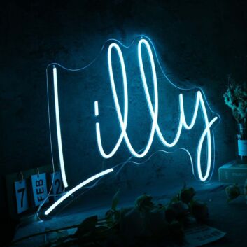 Lilly Blue Neon Sign for Personalized Decor