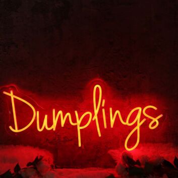 Dumplings Red Custom Neon Sign for Restaurants and Fun Spaces