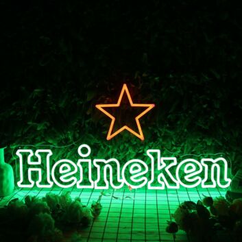 Heineken Green Neon Sign for Beer Lovers and Bars