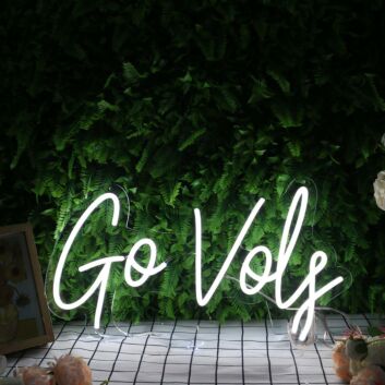Go Vols White Neon Sign for Sports Fans