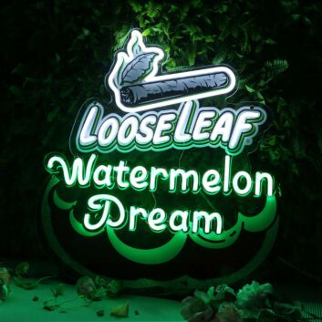 LooseLeaf Watermelon Dream Custom Neon Sign for Fun and Whimsical Spaces