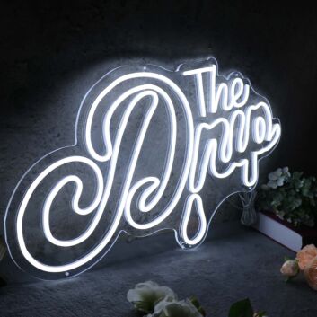 The Drip White Custom Neon Sign for Fun and Stylish Spaces
