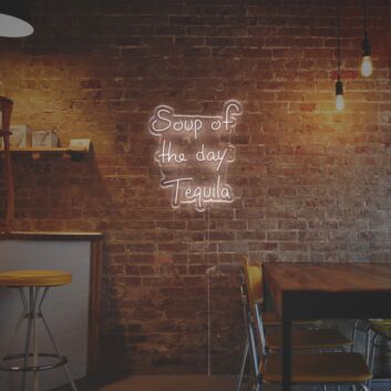 Soup Of The Day Tequila LED Neon Sign for Fun and Social Spaces