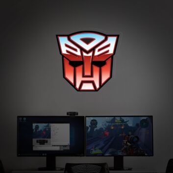 Transformers LED UV Neon Sign Game Room Light Decor for Transformers Fans
