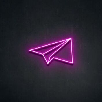 Paper Plane Neon Sign for Fun and Whimsical Decor