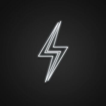 Lightning Bolt Neon Sign for Dynamic and Energetic Spaces