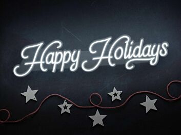 Happy Holidays Neon Sign for Festive and Celebratory Spaces
