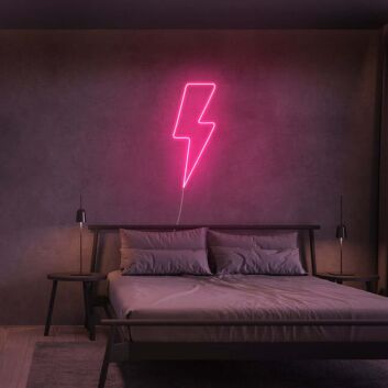 Lightning Bolt Neon Sign for Dynamic and Energetic Spaces