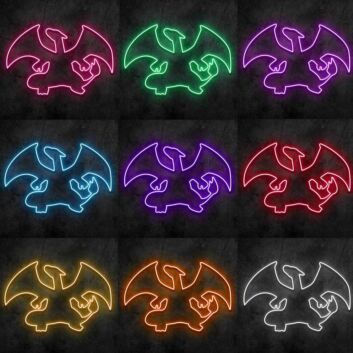 Charizard Neon Sign for Anime Fans