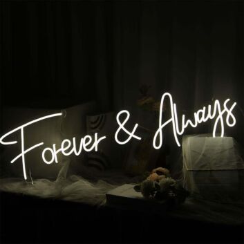 Forever And Always Neon Sign for Romantic and Loving Spaces