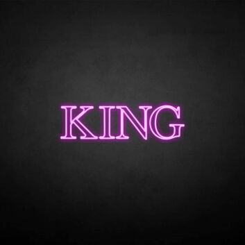 KING&#39; neon sign