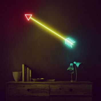 Arrow Neon Sign for Informative and Fun Spaces