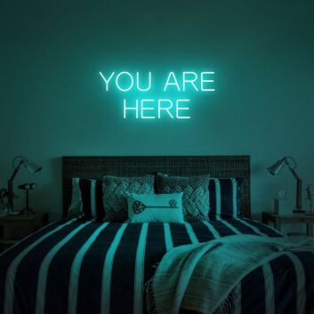 You Are Here Neon Sign for Informative and Fun Spaces