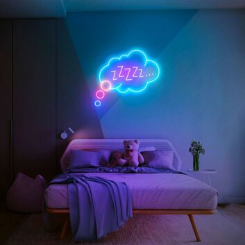 Zzzz Sleep Good Night Neon Sign for Relaxation and Positive Spaces