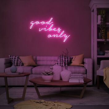 Good Vibes Only Neon Sign for Positive and Fun Spaces