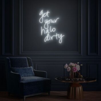 Get Your Halo Dirty Neon Sign for Fun and Edgy Spaces