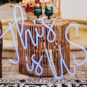 This Is Us Neon Sign for family-oriented living rooms