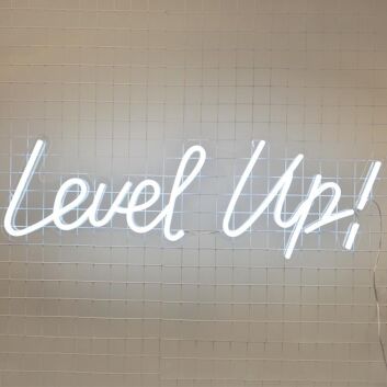 Level Up Neon Sign enhances gaming rooms with style