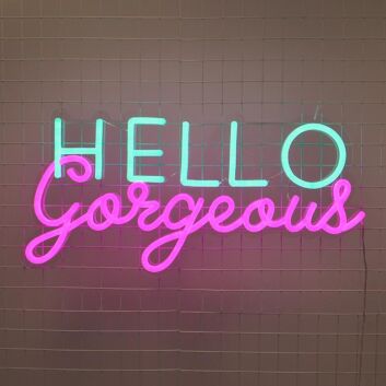 Hello Gorgeous Neon Sign for a welcoming touch in any home