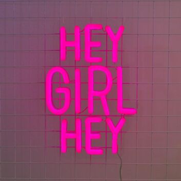 Hey Girl Hey Neon Sign brings friendly vibes to girls' rooms