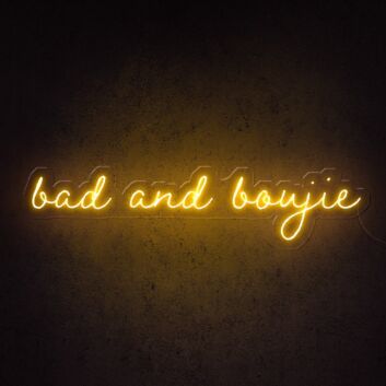 Bad And Boujie Neon Sign brings boldness to any room