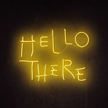 Hello There Neon Sign for friendly and inviting decor