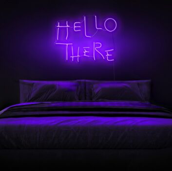 Hello There Neon Sign for friendly and inviting decor