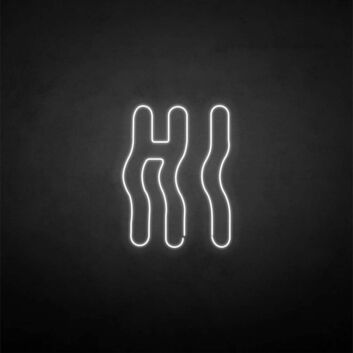 Hello&#39; neon sign