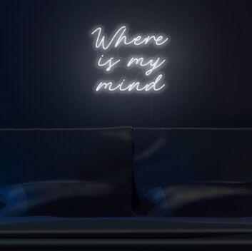 Where Is My Mind Neon Sign for artistic and thoughtful decor