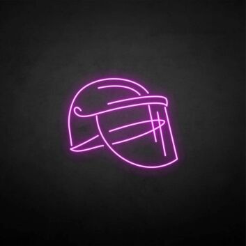 &#39;Helmet&#39; neon sign
