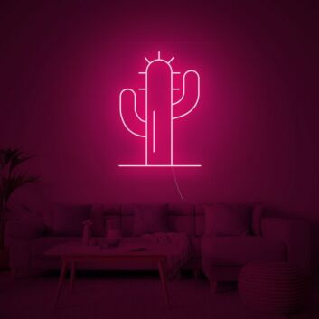 Cactus Neon Sign perfect for desert-themed rooms