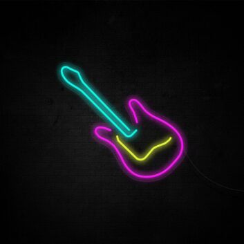 Guitar Neon Sign ideal for music lovers