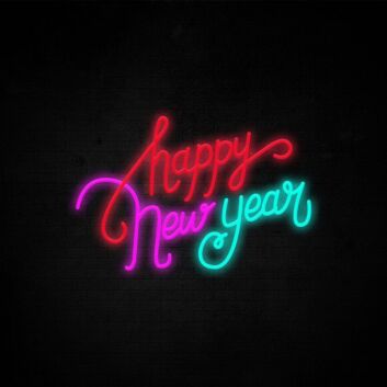 Happy New Year Neon Sign perfect for New Year celebrations