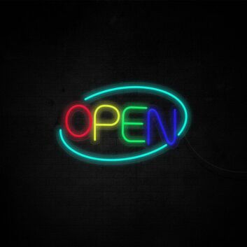 Open Neon Sign for business and store fronts