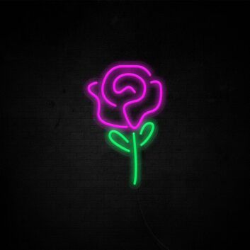 Rose Neon Sign adds elegance to romantic settings