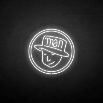 &#39;Man&#39; neon sign