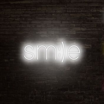 Smile Neon Sign for a cheerful and positive atmosphere