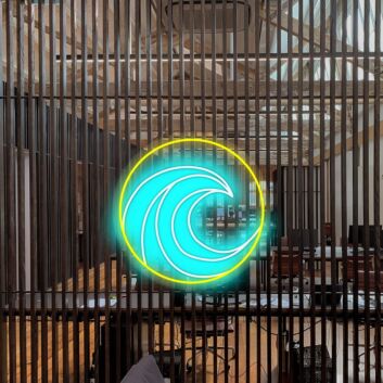 Surfin Barrels Neon Sign adds a coastal vibe to any space