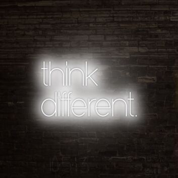 Think Different Neon Sign perfect for inspirational and creative spaces