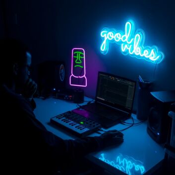 Good Vibes Neon Sign adds positivity to any room