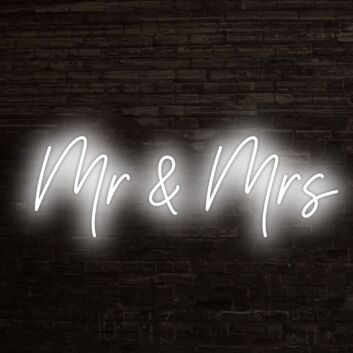 Mr And Mrs Neon Sign ideal for wedding celebrations