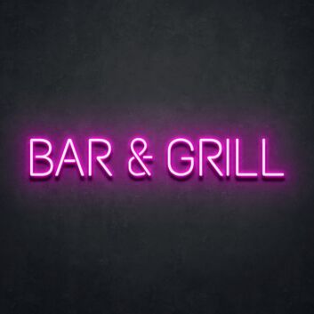 Bar Grill Neon Sign ideal for bar and grill establishments