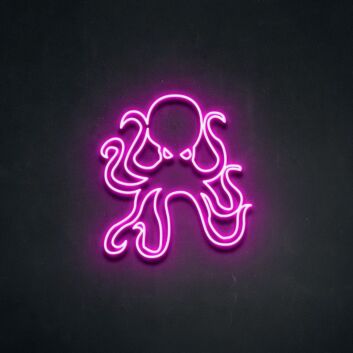 Octopus Neon Sign for Marine Themed Rooms