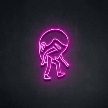 Heavy Head Neon Sign for Thoughtful Spaces