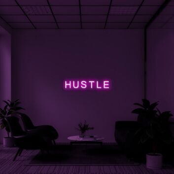 Hustle Neon Sign for Motivational Offices