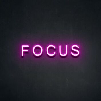 Focus Neon Sign for Productive Spaces